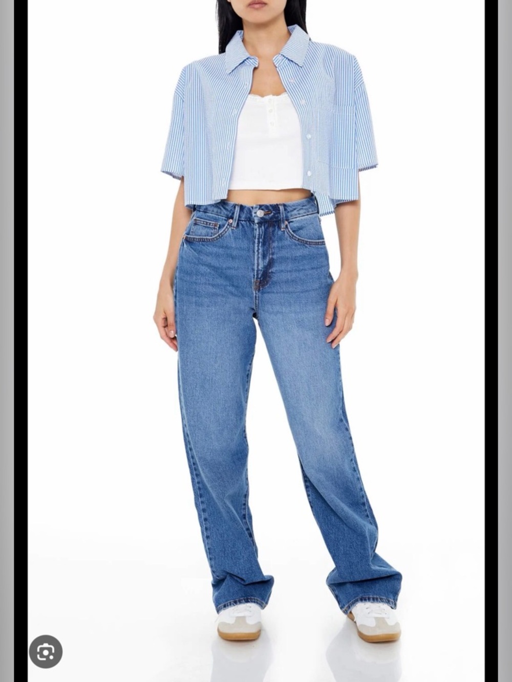 Forever 21 - 90's cropped high waisted jeans